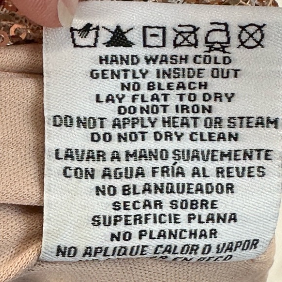 Nightway Short Sleeve V-Neck High-Low Sequin Dress - Gold - size 8 - Picture 10 of 12